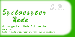 szilveszter mede business card